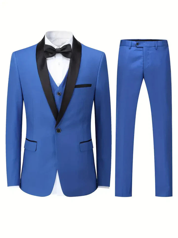 Traje Formal De Tres Piezas Para Invitados A Bodas | Botón Único