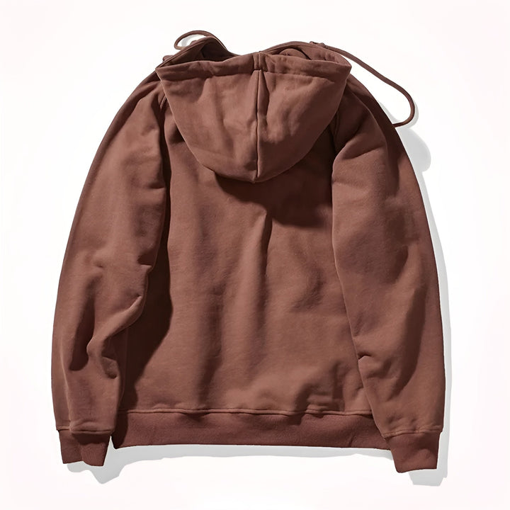 Hooded Sweatshirt with Half Zipper for Men | Multiple Pockets