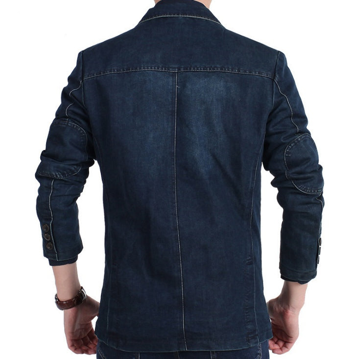 Chaqueta Blazer Moderna Lavada Para Hombre | Bolsillos Delanteros
