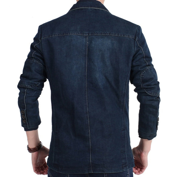 Chaqueta Blazer Moderna Lavada Para Hombre | Bolsillos Delanteros