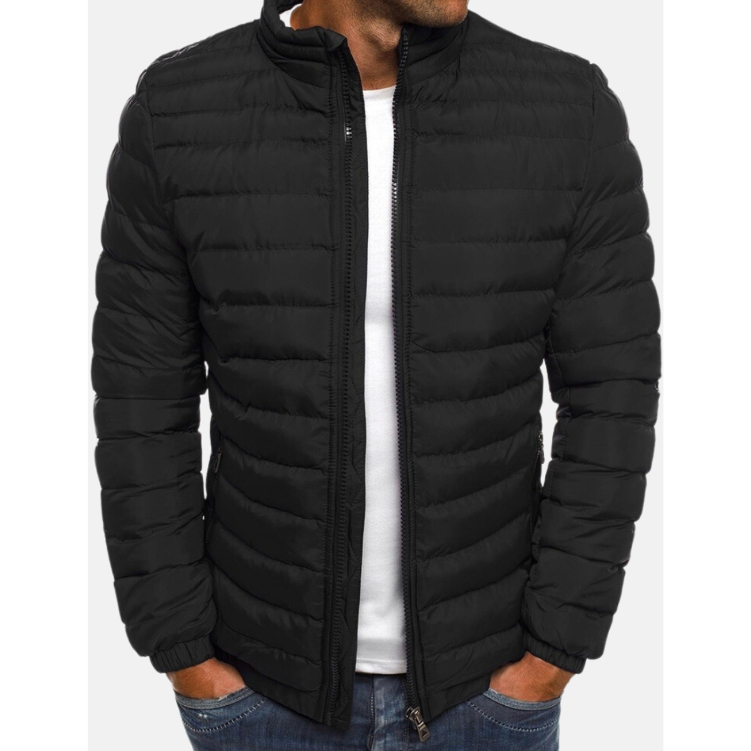 Chaqueta Acolchada Para Hombre | Cremallera Frontal