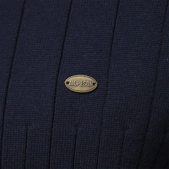 Jersey De Media Cremallera Para Hombre Con Mangas Largas | De Punto