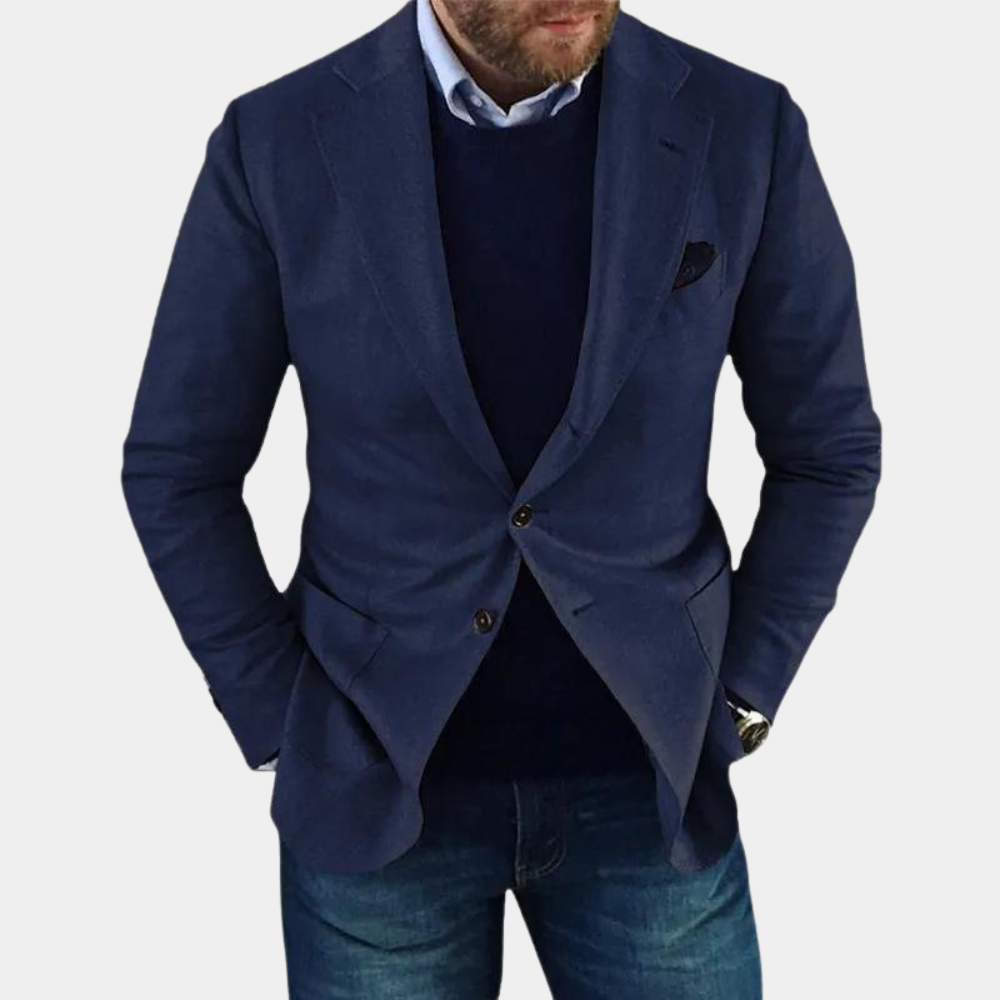 Blazer Moderno De Dos Botones Para Hombre | Mangas Largas