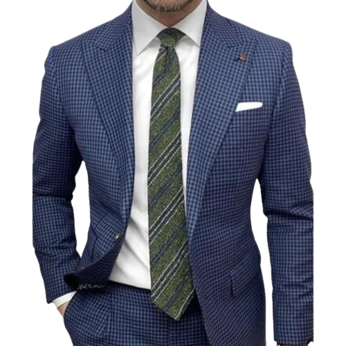 Marynarka na wesele w niebieskie paski dla mężczyzn | Klasyczna