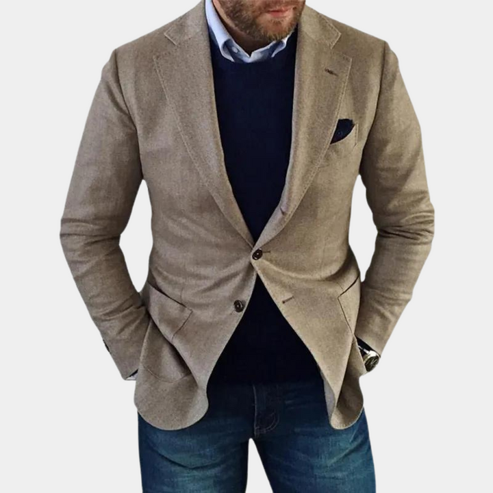 Blazer Moderno De Dos Botones Para Hombre | Mangas Largas