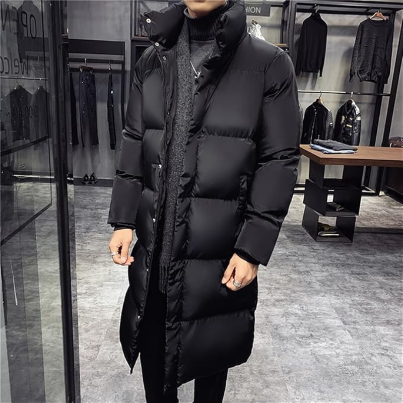 Chaqueta De Invierno De Manga Larga Para Hombre | Cuello alto