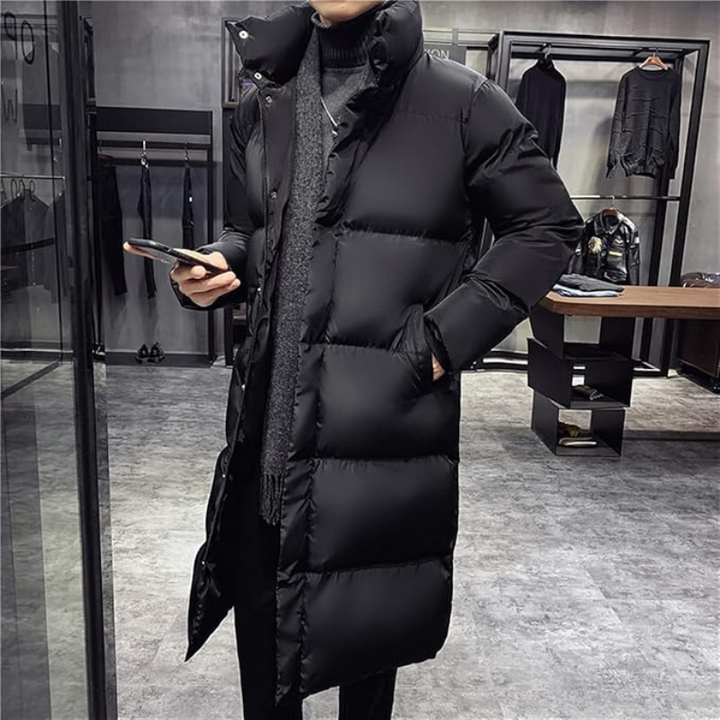 Chaqueta De Invierno De Manga Larga Para Hombre | Cuello alto