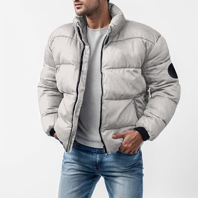 Chaqueta Acolchada Para Hombre | Cuello Alto