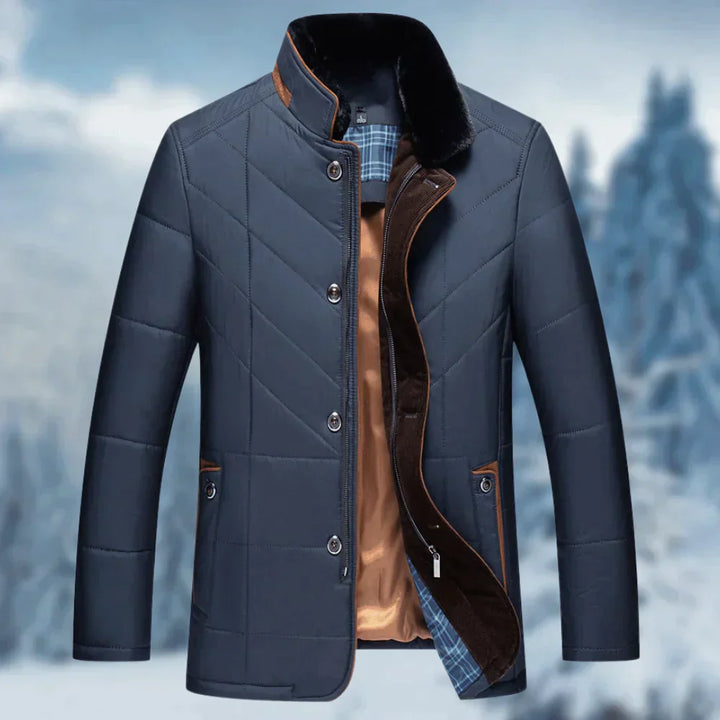 Chaqueta Cálida Con Cuello Alto Para Hombre | Invierno