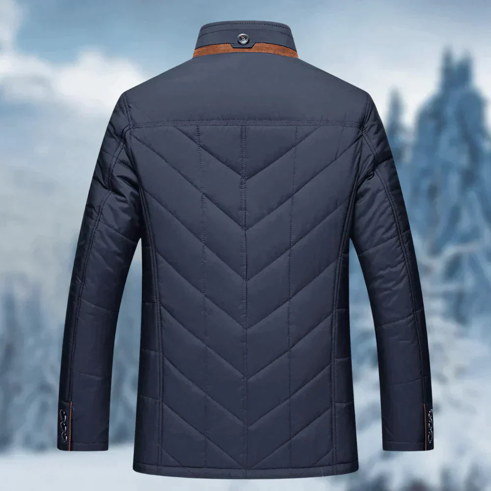 Chaqueta Cálida Con Cuello Alto Para Hombre | Invierno
