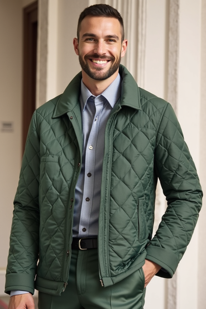 Chaqueta Clásico De Invierno Para Hombre Con Bolsillos | Abotonado