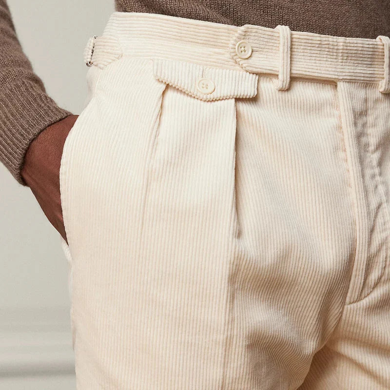 Pantalón Plisado Clásico De Hombre | Cintura Alta