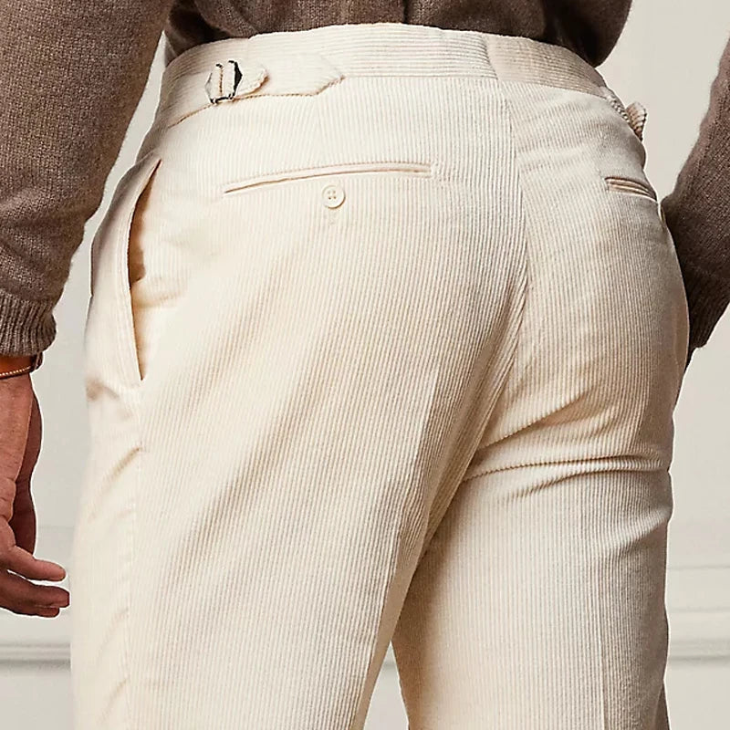Pantalón Plisado Clásico De Hombre | Cintura Alta