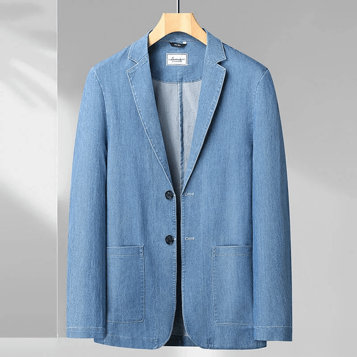 Chaqueta Blazer Informal Azul Para Hombre | Manga Larga