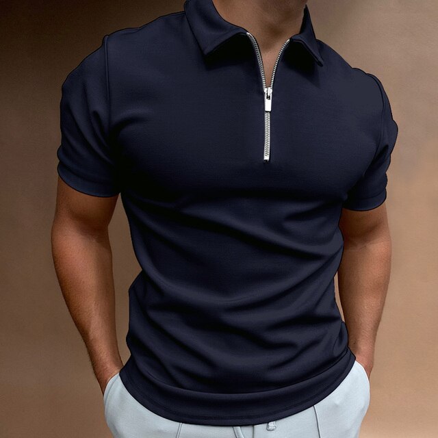 Polo De Media Cremallera Para Hombre | Corte Ajustado