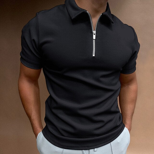 Polo De Media Cremallera Para Hombre | Corte Ajustado