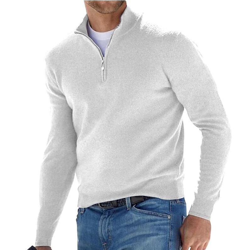 Jersey De Punto Con Media Cremallera Para Hombre | Mangas Largas