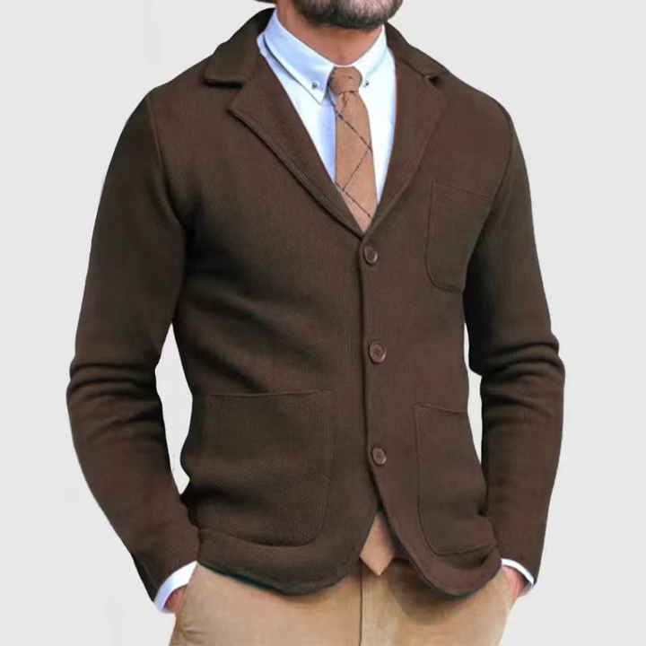 Blazer De Punto Con Botones Para Hombre | Manga Larga