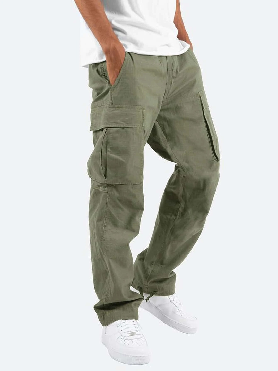 Pantalones Casuales Rectos Para Hombre | Cargo