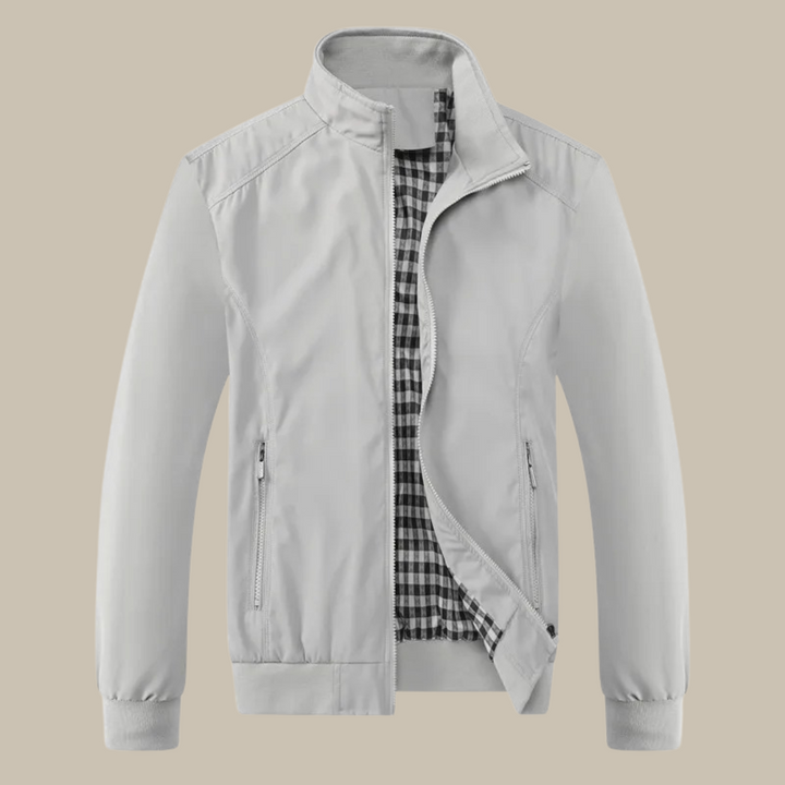 Chaqueta Informal Con Cremallera Para Hombre | Cuello Alto