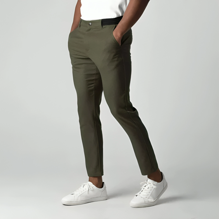 Pantalones Tobilleros Informal Corte Ajustado Para Hombre | Moderno
