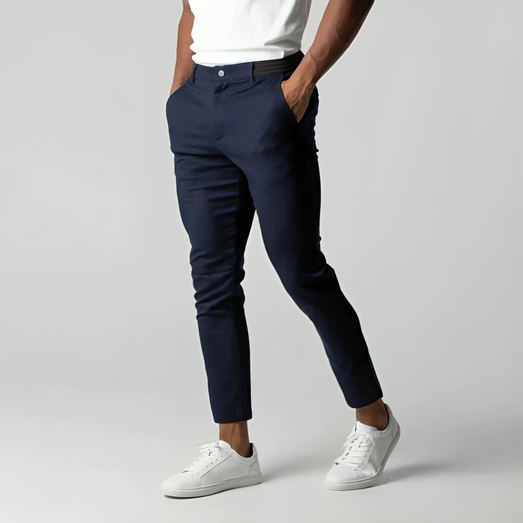 Pantalones Tobilleros Informal Corte Ajustado Para Hombre | Moderno