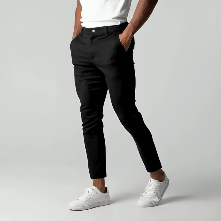Pantalones Tobilleros Informal Corte Ajustado Para Hombre | Moderno