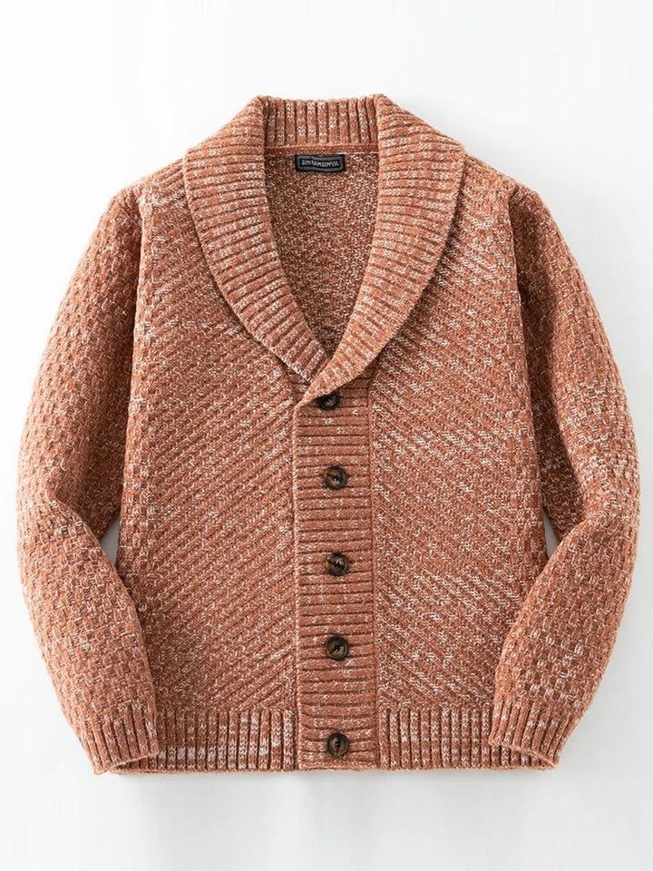 Cárdigan De Punto Cálido Para Hombre | Abotonado