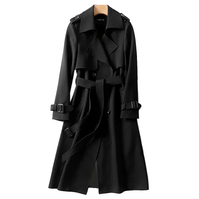Abrigo Largo Tipo Trench Para Mujer | Doble Botonadura