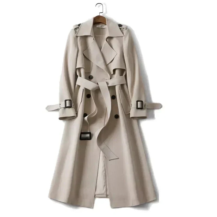 Abrigo Largo Tipo Trench Para Mujer | Doble Botonadura