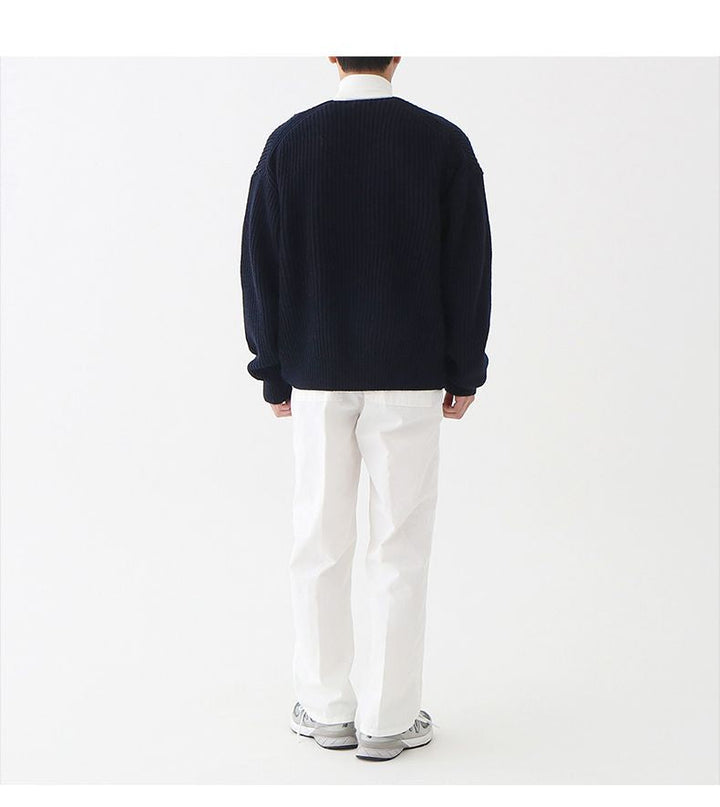 Men's Knit Cardigan with Zipper | Front Pockets