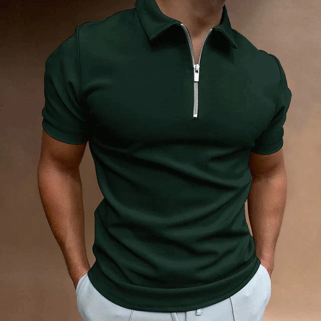 Polo De Media Cremallera Para Hombre | Corte Ajustado