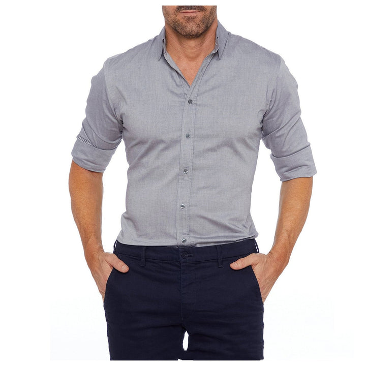 Camisa Informal Corte Ajustado Para Hombre | Manga Larga