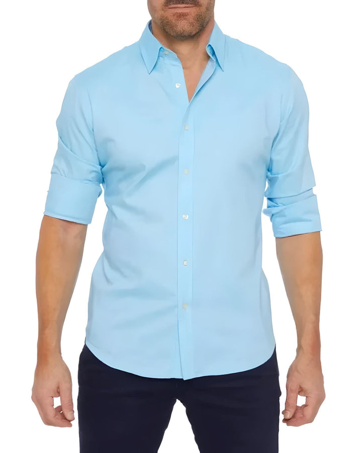 Camisa Informal Corte Ajustado Para Hombre | Manga Larga