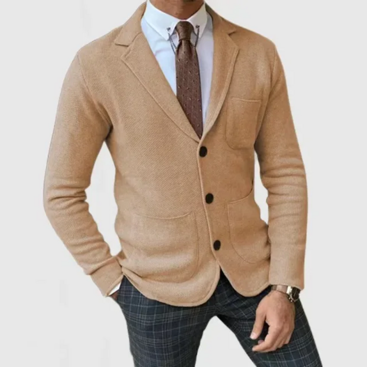 Blazer De Punto Con Botones Para Hombre | Manga Larga