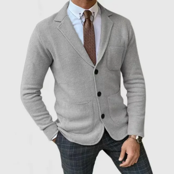 Blazer De Punto Con Botones Para Hombre | Manga Larga