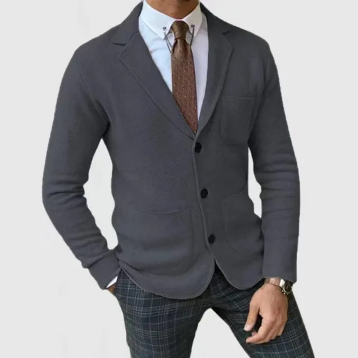 Blazer De Punto Con Botones Para Hombre | Manga Larga