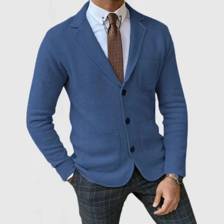 Blazer De Punto Con Botones Para Hombre | Manga Larga