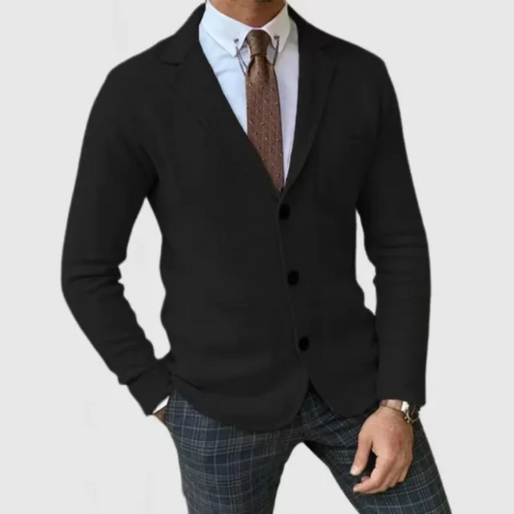 Blazer De Punto Con Botones Para Hombre | Manga Larga