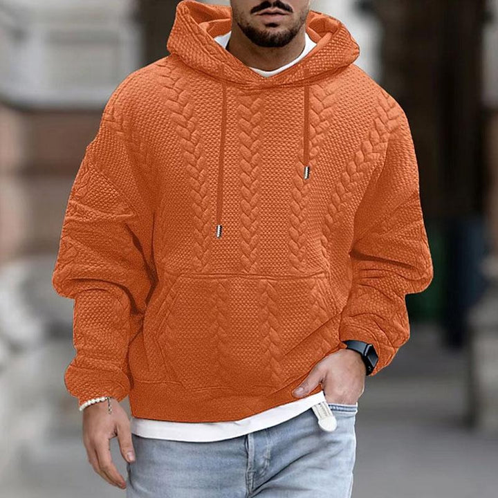 Men's Knit Hoodie Sweatshirt with Kangaroo Pocket | Warm