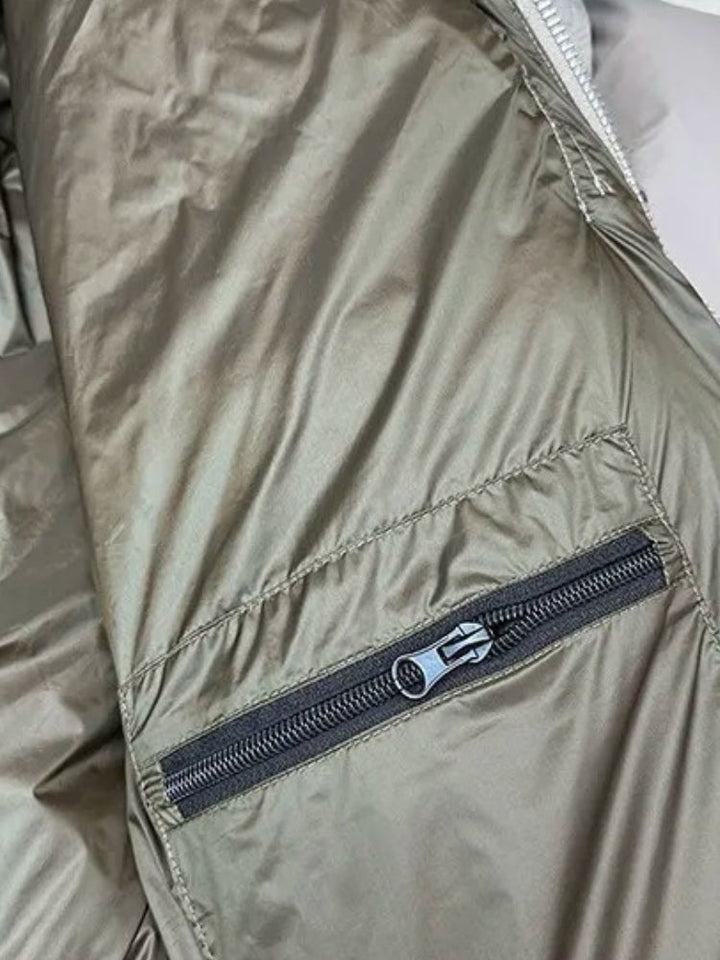 Chaqueta Acolchada De Invierno Extragrande Con Capucha Para Hombre | Cálida