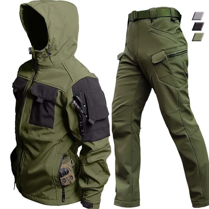 Conjunto Táctico De 2 Piezas Para Hombre | Impermeable
