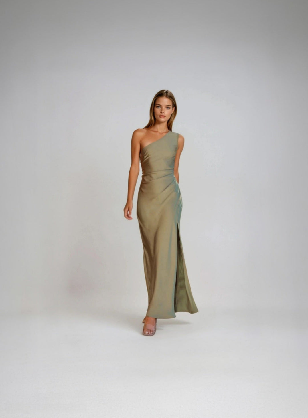 Vestido De Noche De Un Hombro Para Mujer | Maxi