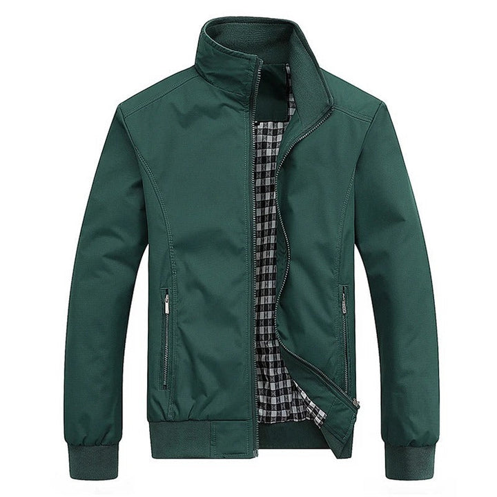 Chaqueta Informal Con Cremallera Para Hombre | Cuello Alto