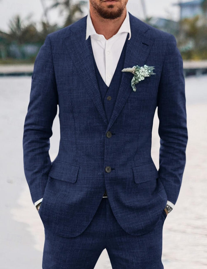 Traje Para Invitado De Boda de tres piezas Corte Ajustado para hombre | Formal